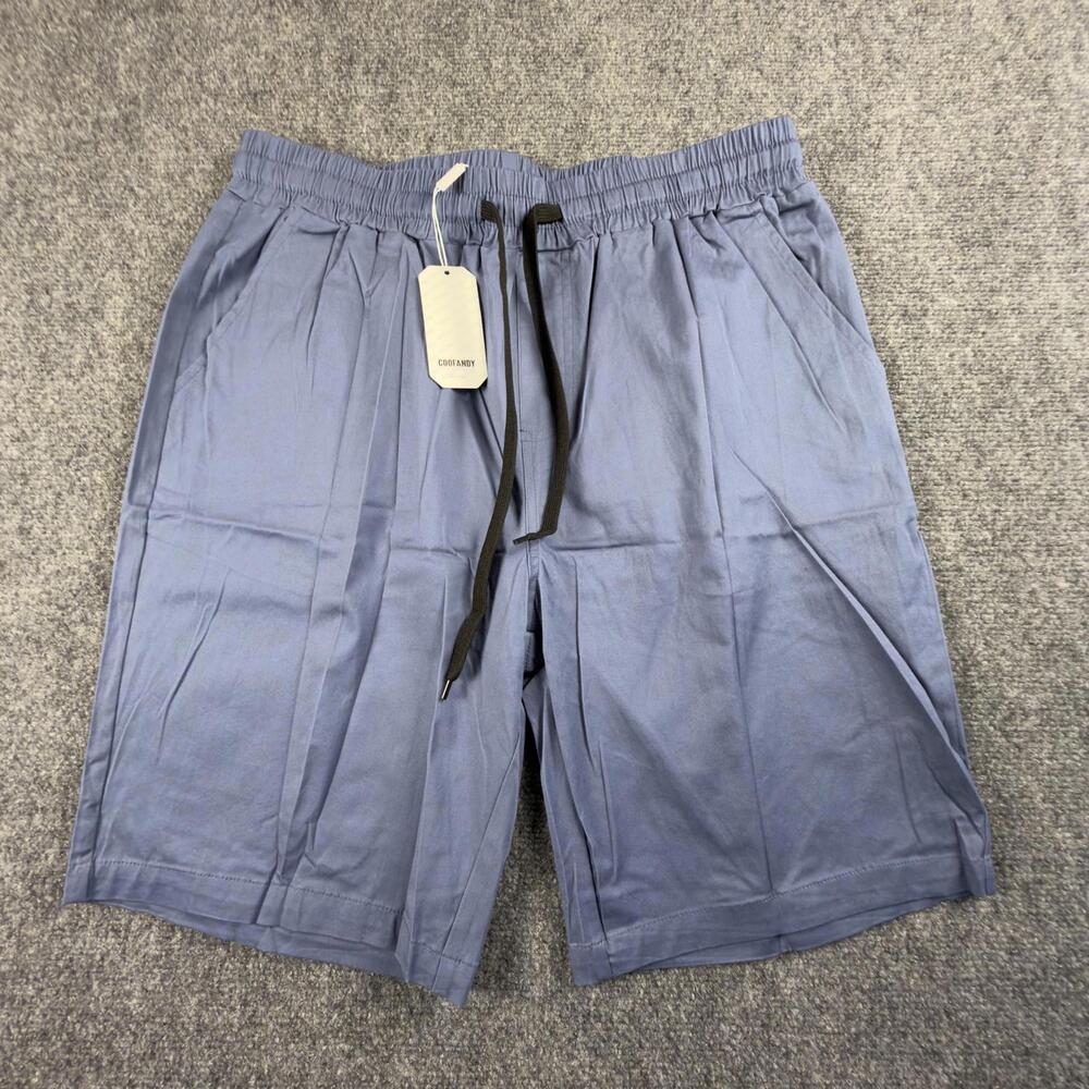 Coofandy Men's Casual Drawstring Shorts - Blue,‎ Size M #1641